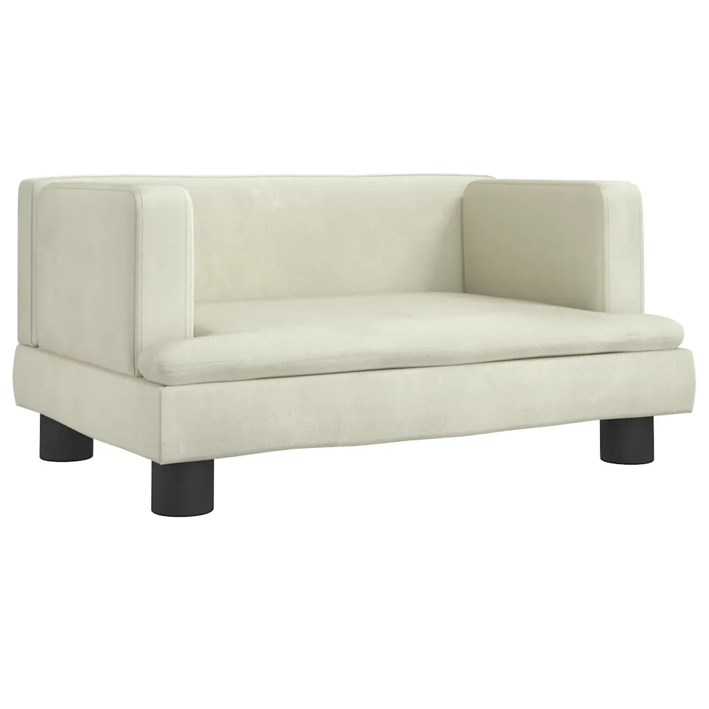 Divano per Bambini Crema 60x40x30 cm in Velluto 3196323
