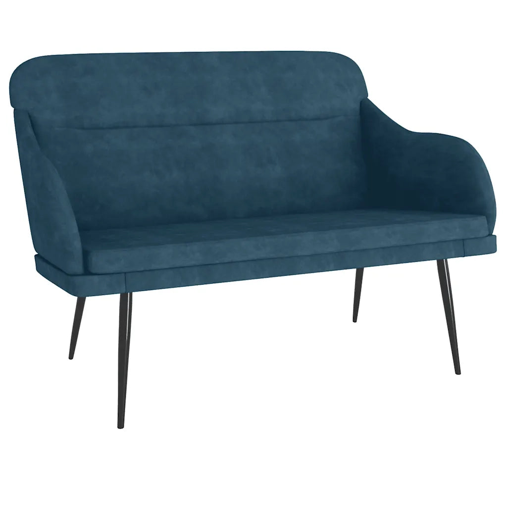 Panca-Sgabello Blu 110x76x80 cm in Velluto 366292