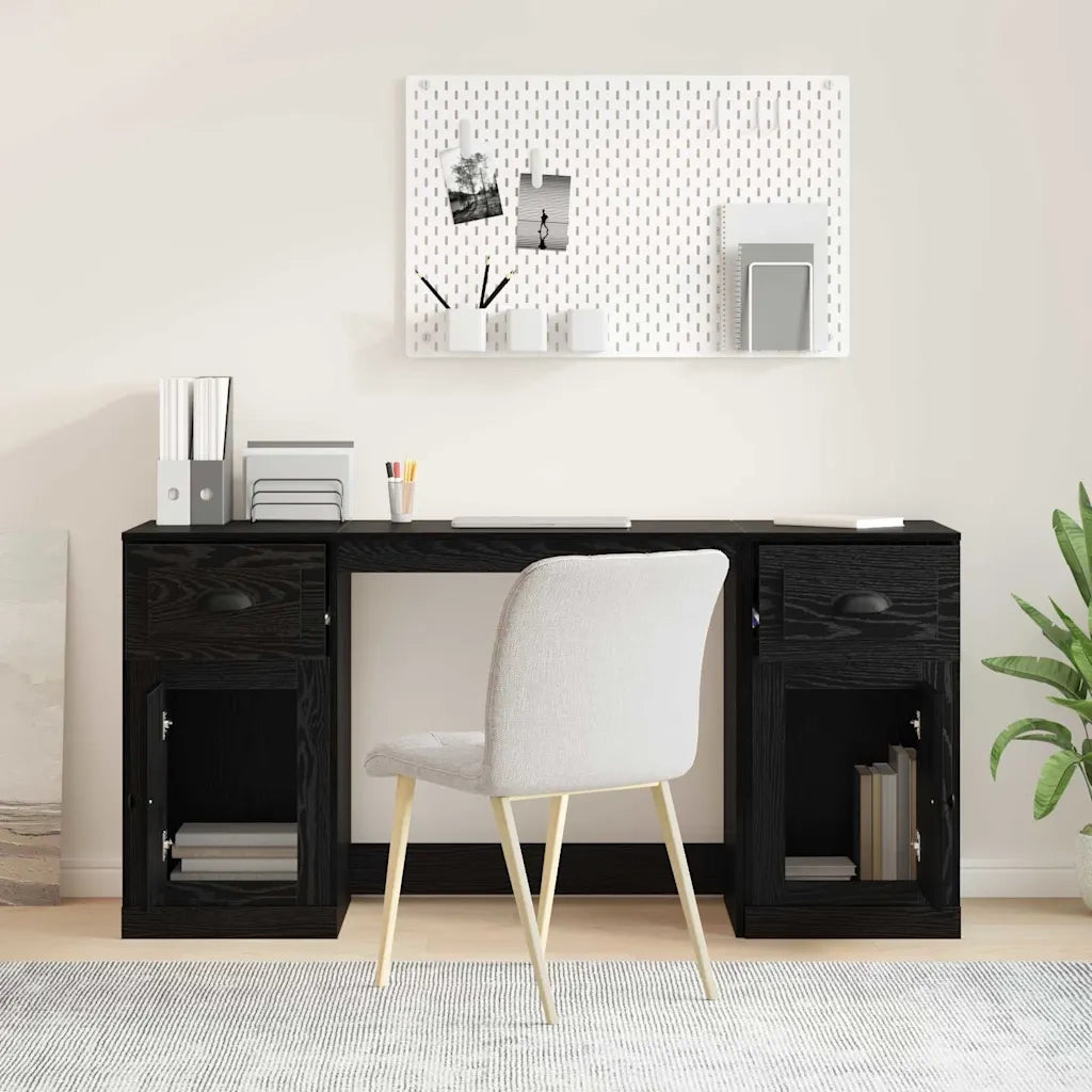 Scrivania con armadietto Rovere Nero 154,5 x 50 x 75 cm 3402679