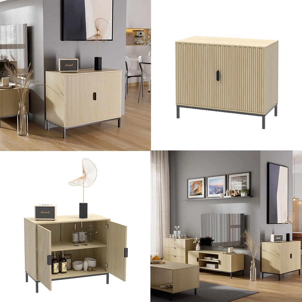 Vicco Cassettiera Rovere 80 x 45 cm con 2 porte