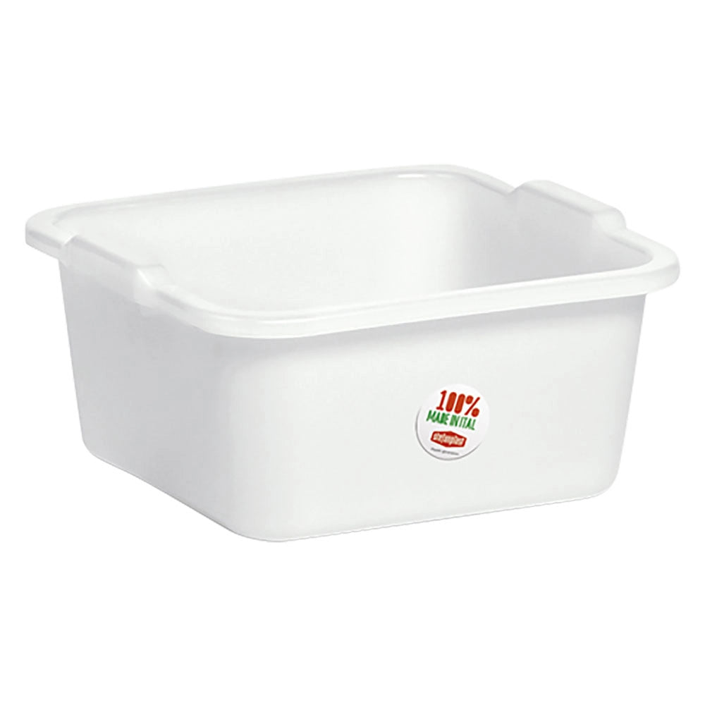 1pz bacinella quadra 34 x 34 cm -  11 lt neutro cod:ferx.8410453nlm