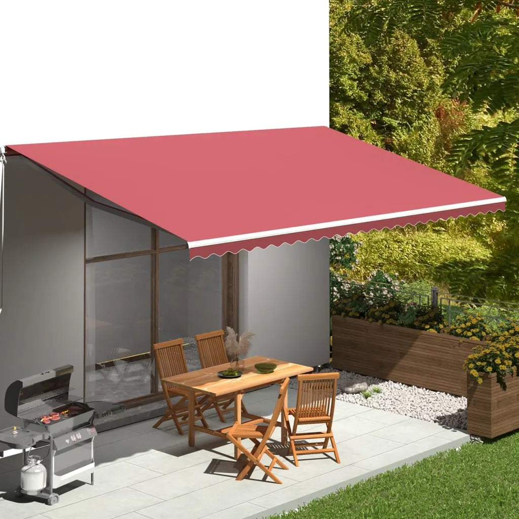Tessuto di Ricambio per Tenda da Sole Rosso Borgogna 6x3 m 311973