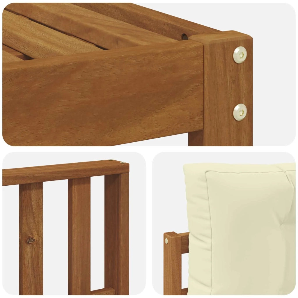 Set di divani da esterno con cuscino 6 pcs Naturale e Crema 3367958