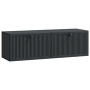Mobile Porta TV da Muro-Credenza per TV sospesa Montaggio a parete Nero 98 x 31 x 30 cm 531606