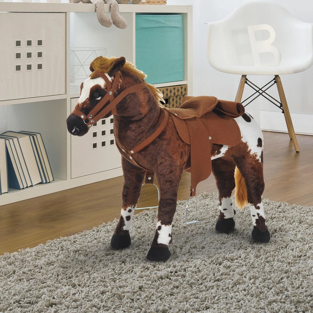 Cavallo a Dondolo Giocattolo con Sella e Suoni ¨C Zephmum ¨C Marrone