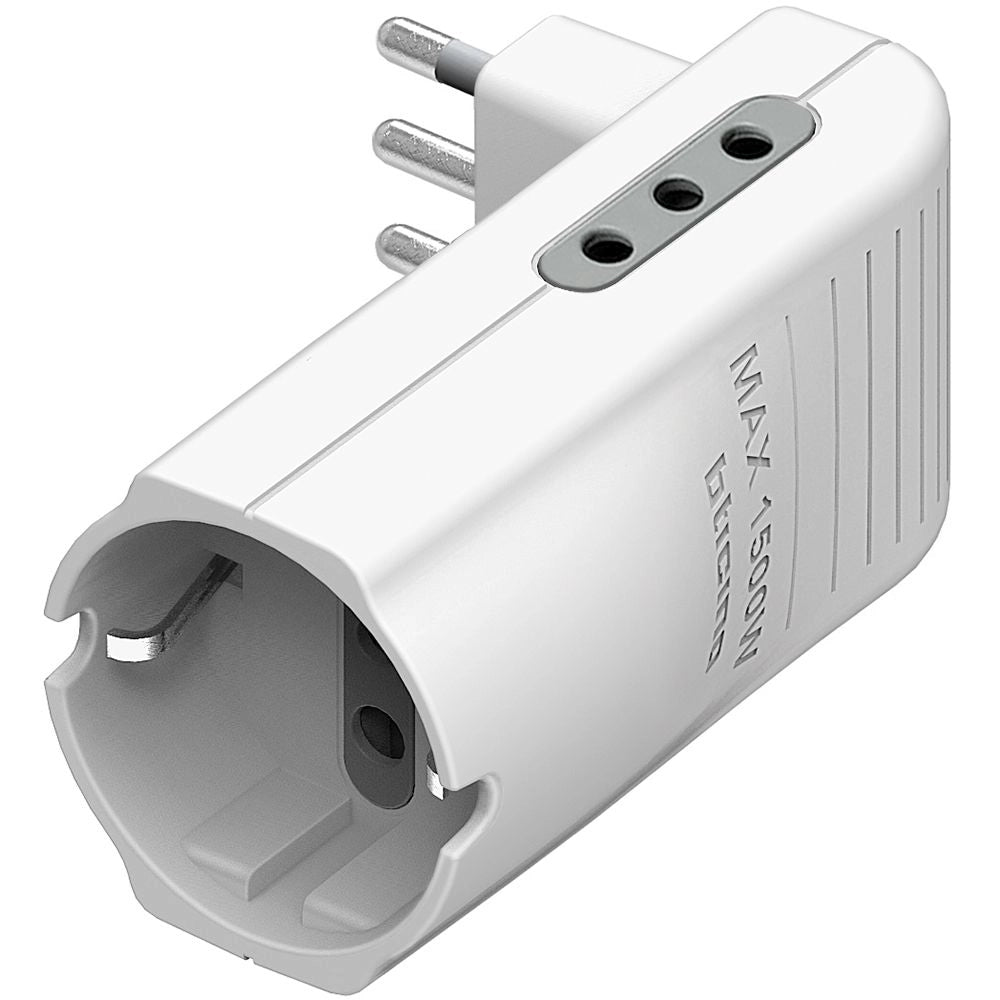ADATTATORE TRIPLO CORNER 10A BIANCO