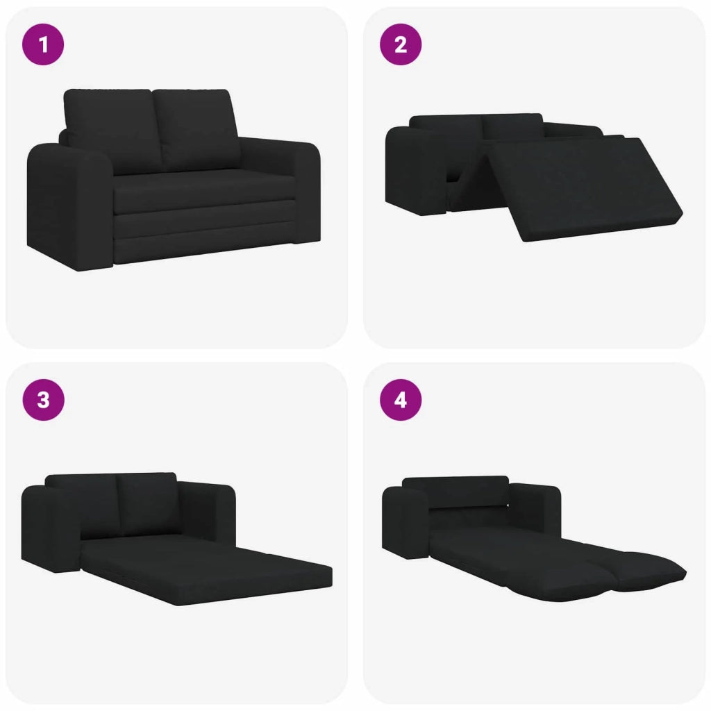 Divano letto | Sof¨¤ letto | Letto singolo 60cm Nero Tessuto
