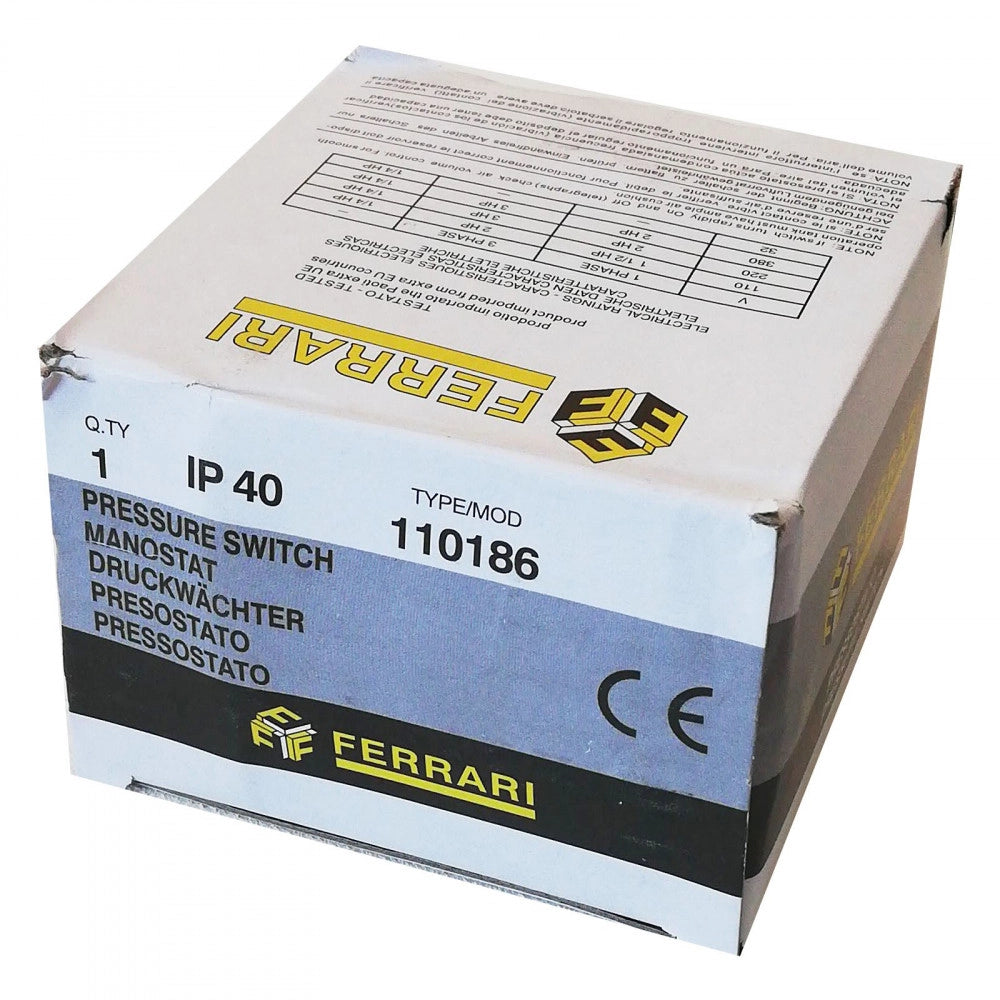 Pressostato elettrico per autoclave 1,4 - 2,7 bar