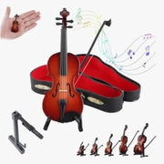 Mini violino in legno - Modello per bambola - Accessorio unico per ufficio casa - Simulazione violino con archetto - Ideale per poppata casa