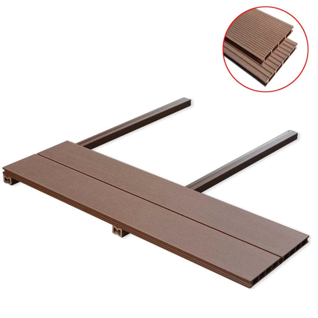 Pavimento da Deck 6 pcs Marrone WPC 42046662
