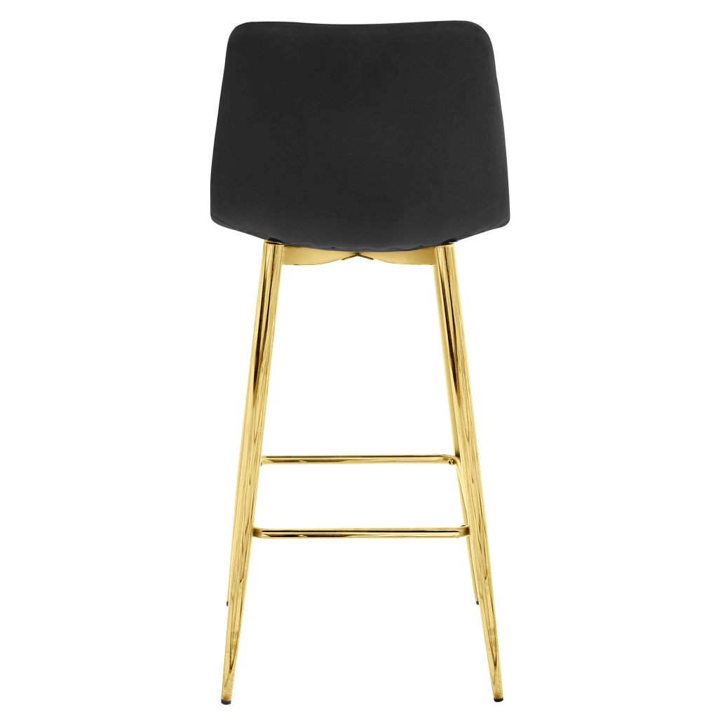 Valora TEOTO SGABELLO Gambe in velluto nero e oro x2