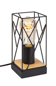Lampada da tavolo industriale nera E27 Boire Rabalux