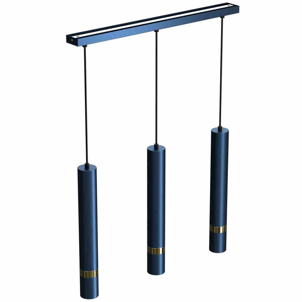 Lampada a sospensione Milagro Joker MLP7726 blu oro