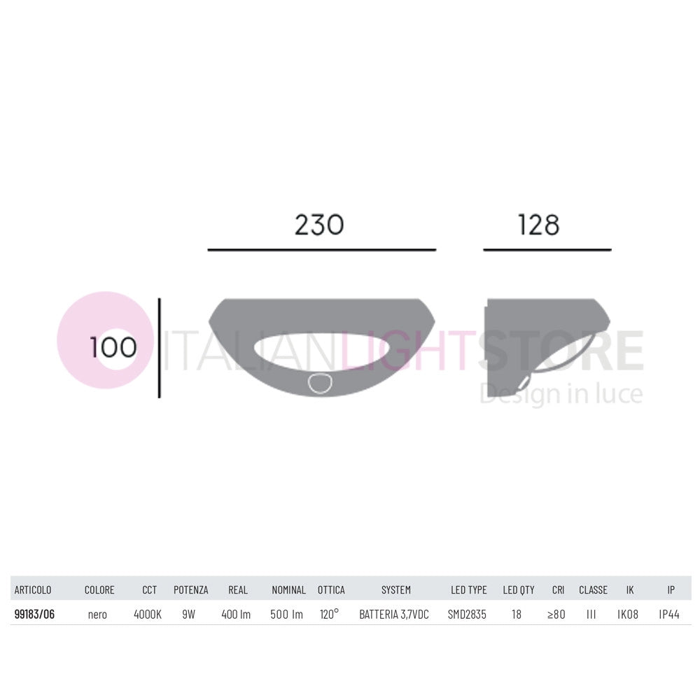 OVVO Applique Solare Led Con Pannello e Sensore 99183 Sovil
