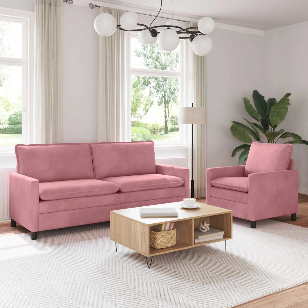 Set di divani 2 pcs Rosa Velluto 3417112
