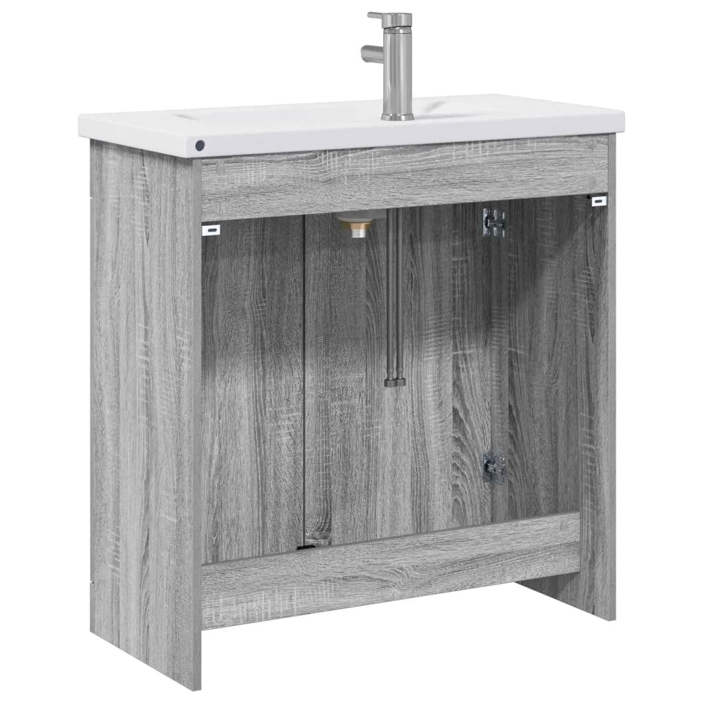 Set di mobili per il bagno Sonoma grigio 81 x 40 x 84,5 cm 3404363