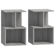Set di 2 Comodini | Armadio da Notte | Mobiletto da notte Grigio Sonoma 35x35x55 cm in Legno Multistrato