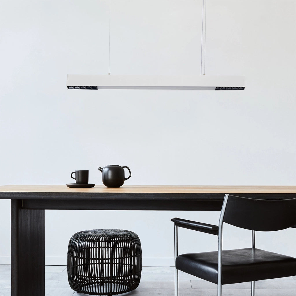 Lampada sospensione bianca lineare 80cm LED 32W CCT