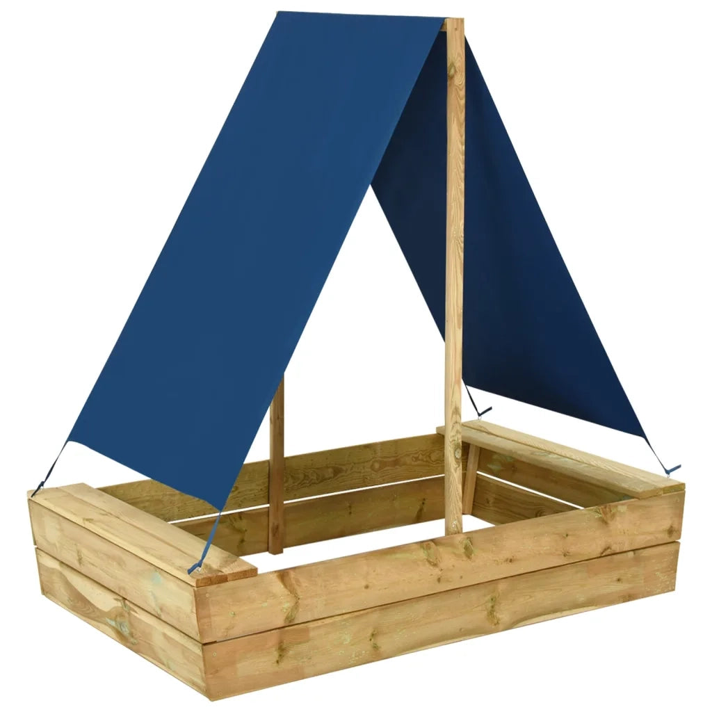 Sabbiera con Tetto 80x60x97,5 cm Legno di Pino Impregnato  cod mxl 71297