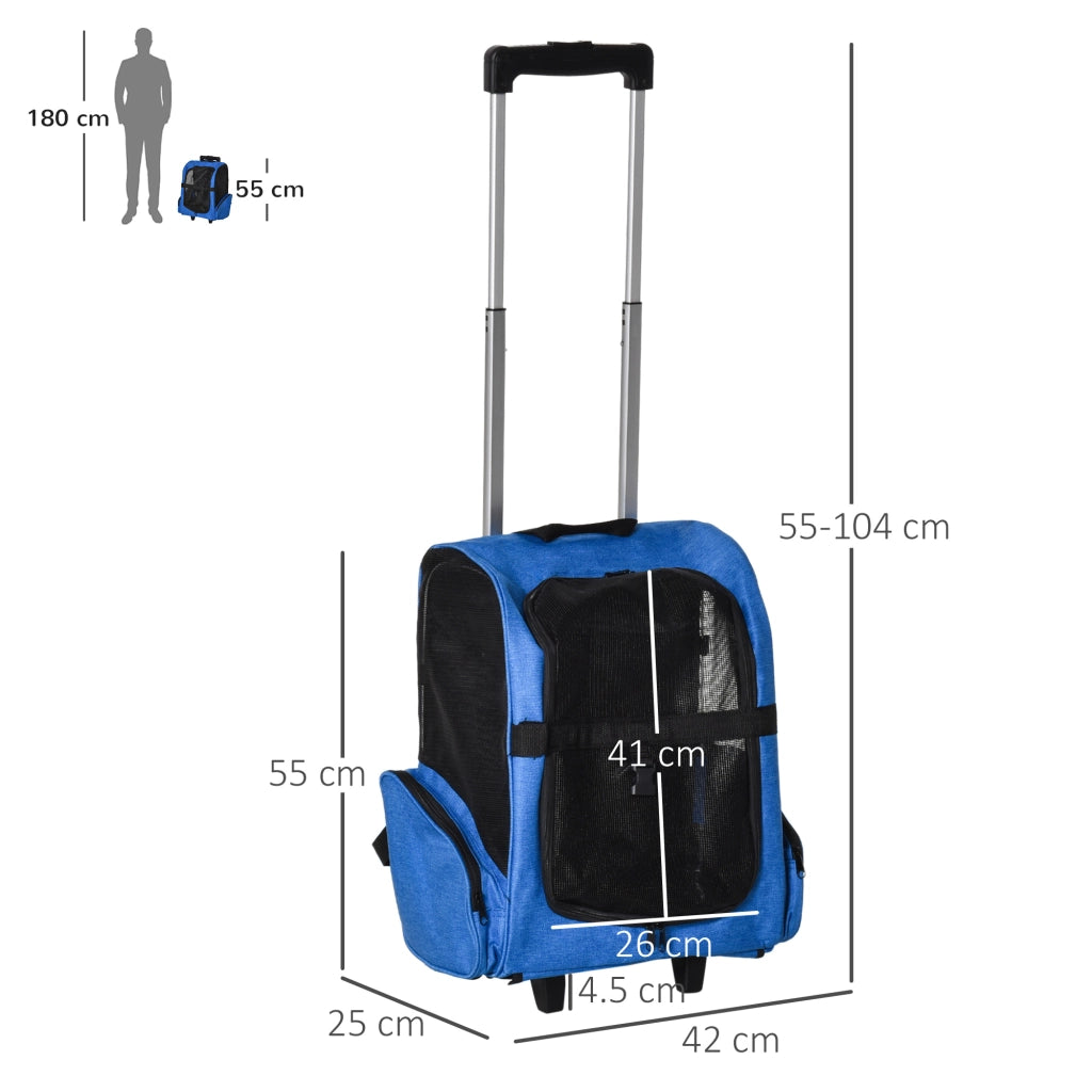 Trasportino per Cani e Gatti con Maniglia ¨C Minimal ¨C Blu 42x25x55cm