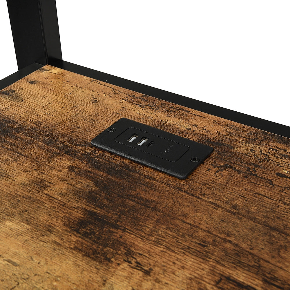 Letto a castello - Xylo - 120x200 cm ferro nero con USB