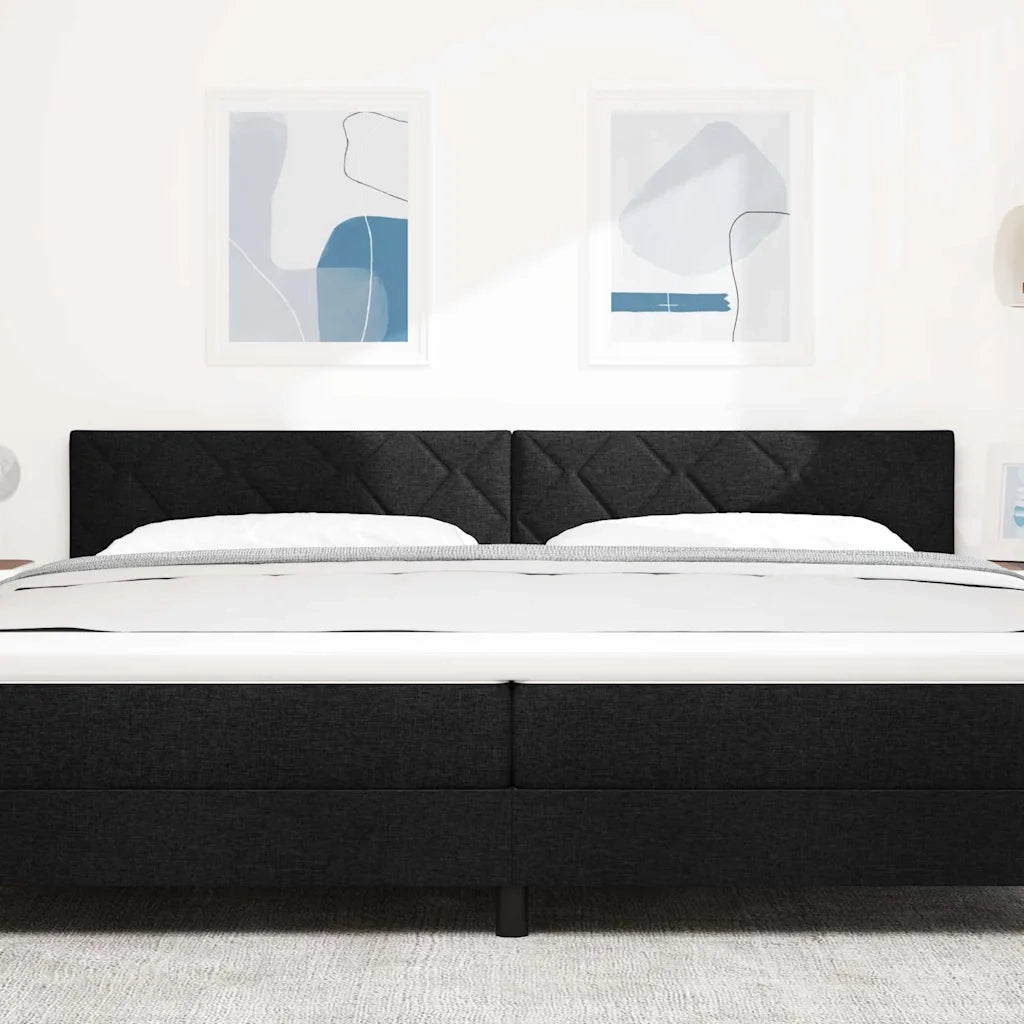 Testiera | Testata LED Nero 200 cm Tessuto