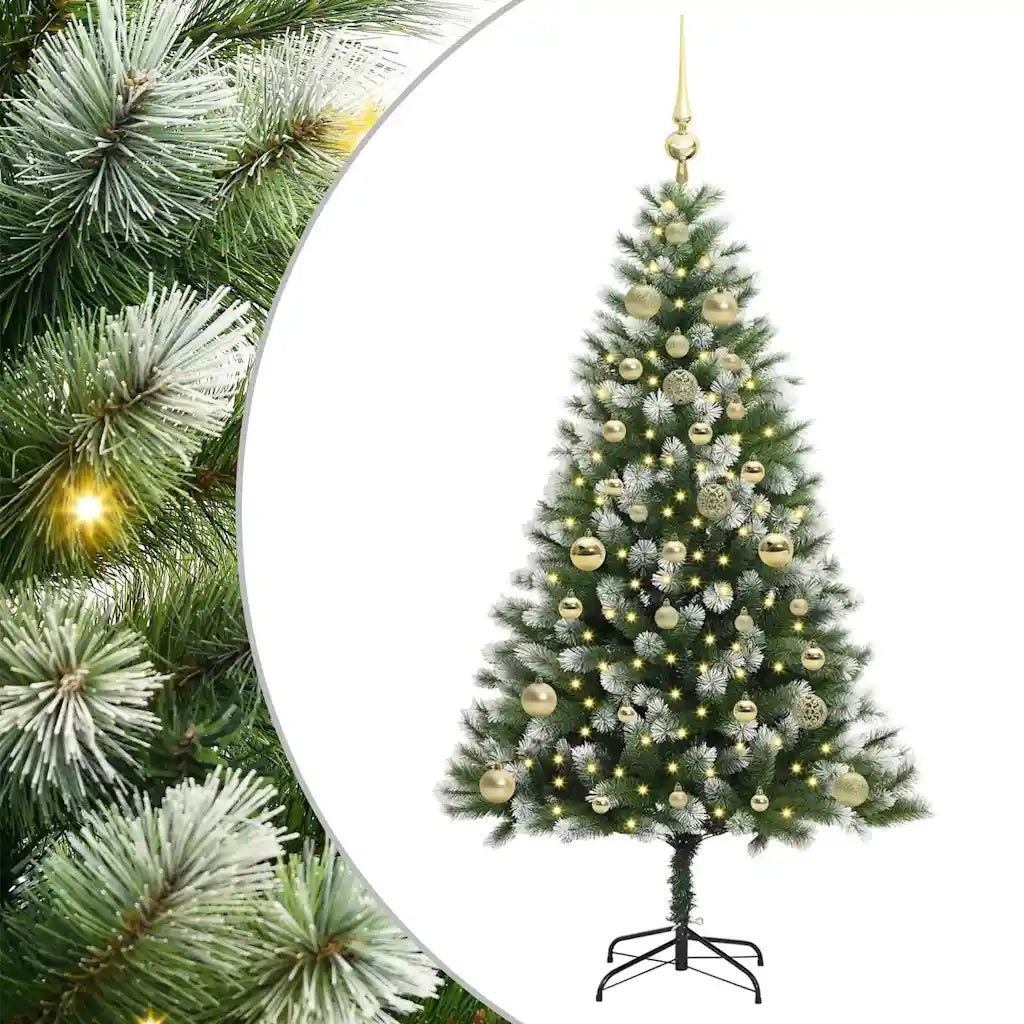 Albero di Natale artificiale a cerniera con neve fioccata 3395437