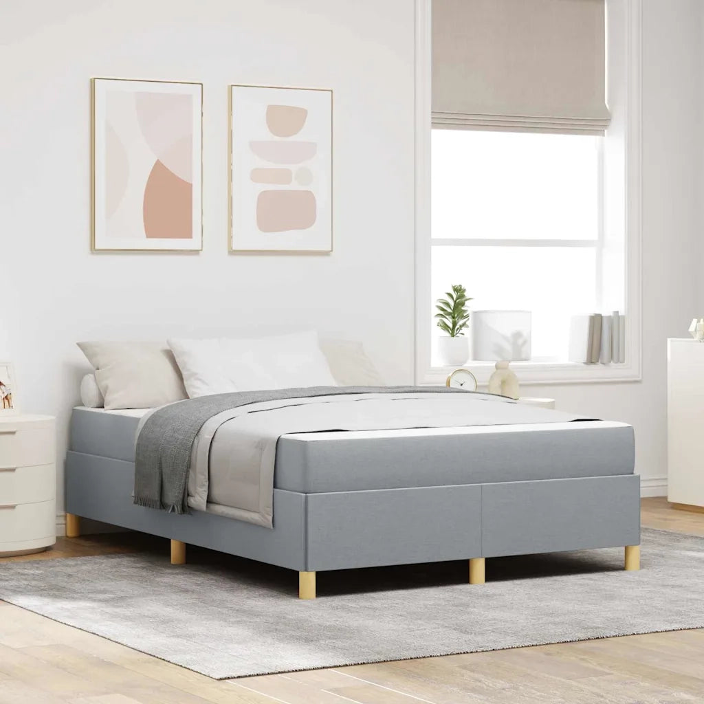 Struttura del letto Grigio chiaro 160 x 200 cm Tessuto