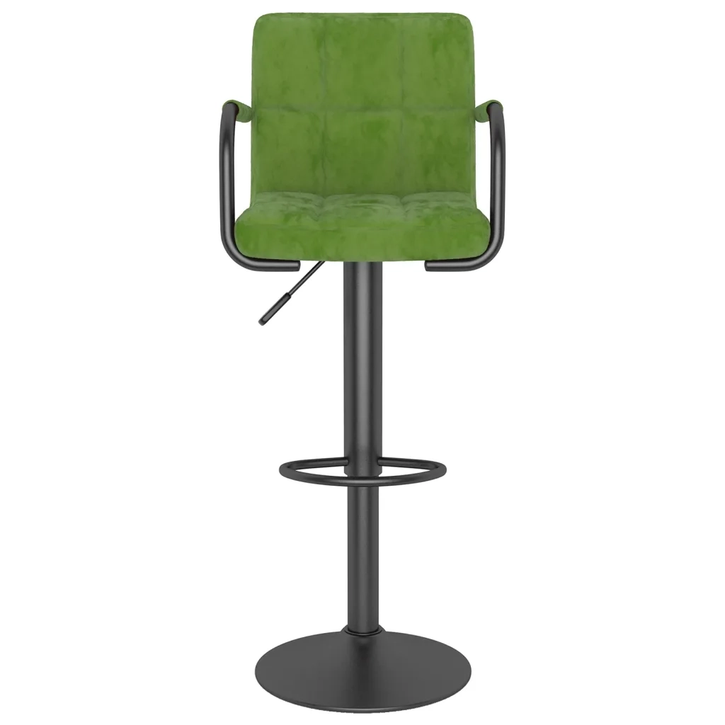 Sgabelli da Bar 2 pz Verde Chiaro in Velluto 334661