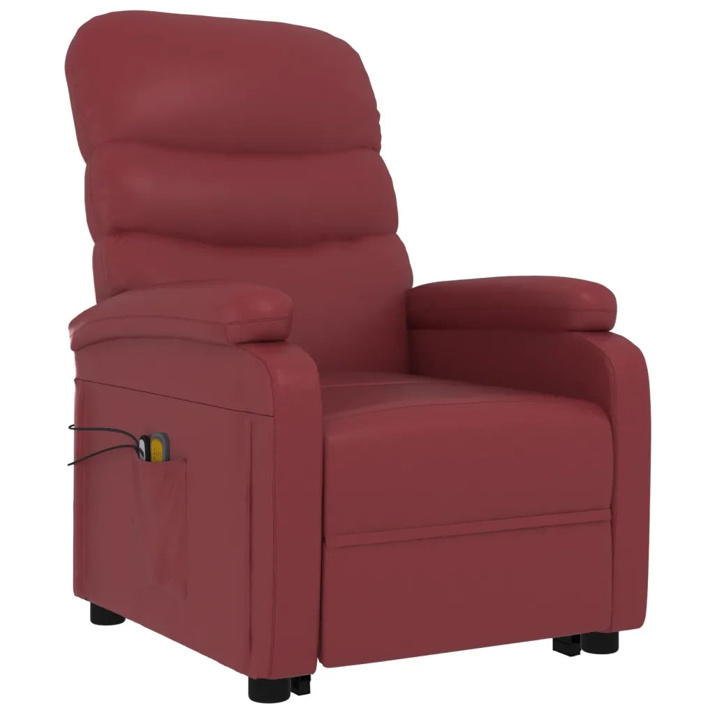 Poltrona Alzapersona Rosso Vino Similpelle 321287