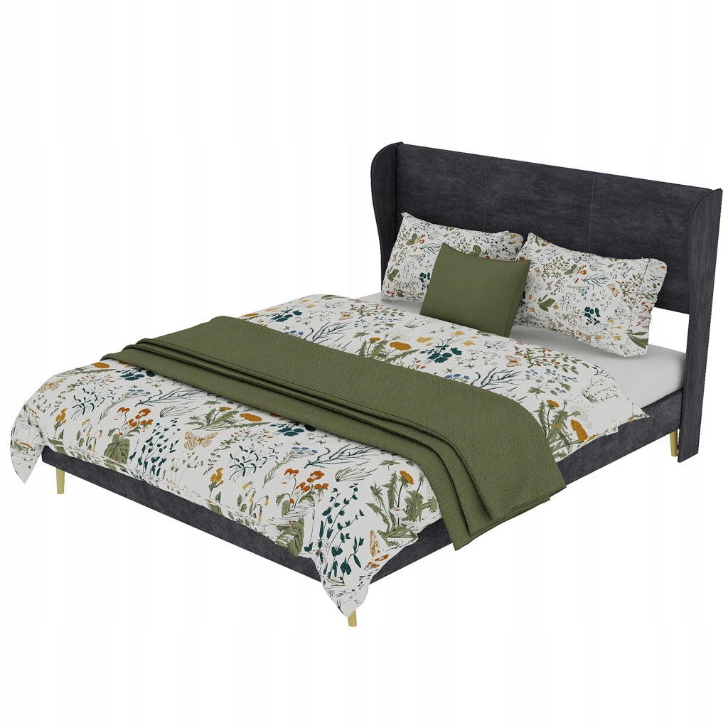 Letto imbottito 140x200 grigio - Xylo - Design minimalista