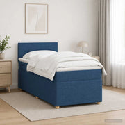 Letto box spring con materasso Blu 90 x 200 cm Tessuto 3452337