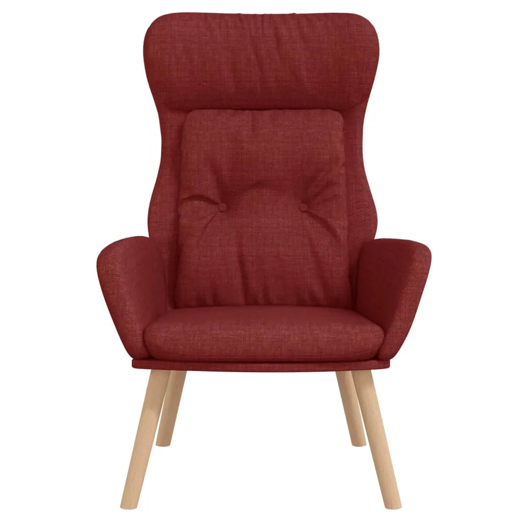 Poltrona Rilassante Rosso Vino in Tessuto 341298