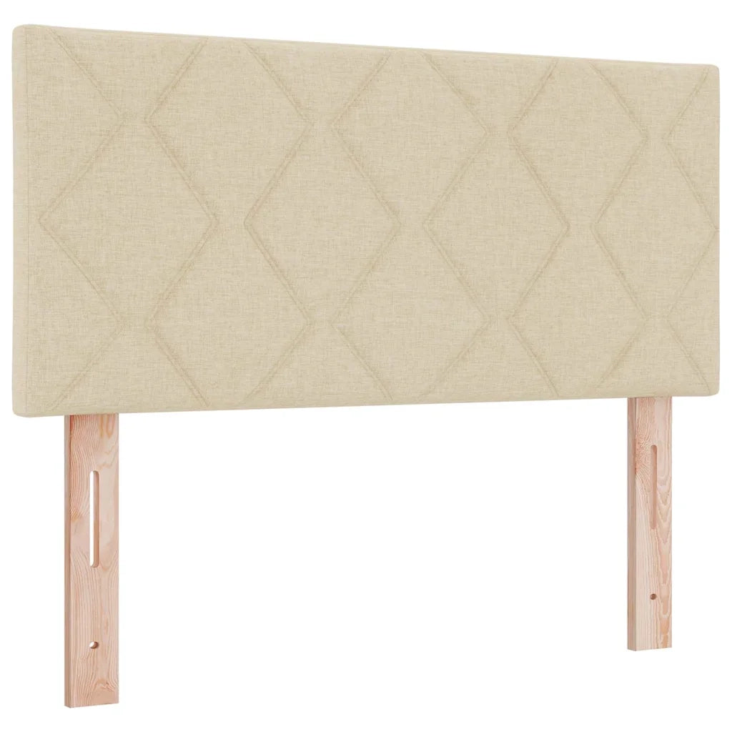 Letto a molle con materasso con led Crema 100 x 200 cm Tessuto 3342266