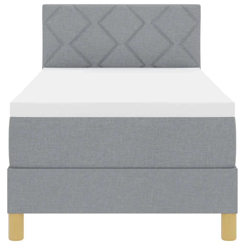Letto a Sorgente LED Grigio chiaro 80 x 200 cm Tessuto 3342471