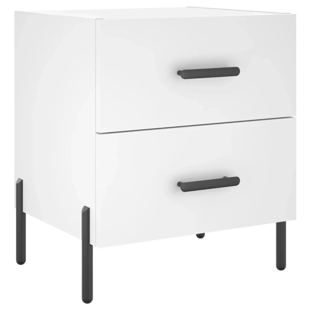 Comodino Bianco 40x35x47,5 cm in Legno Multistrato 827324