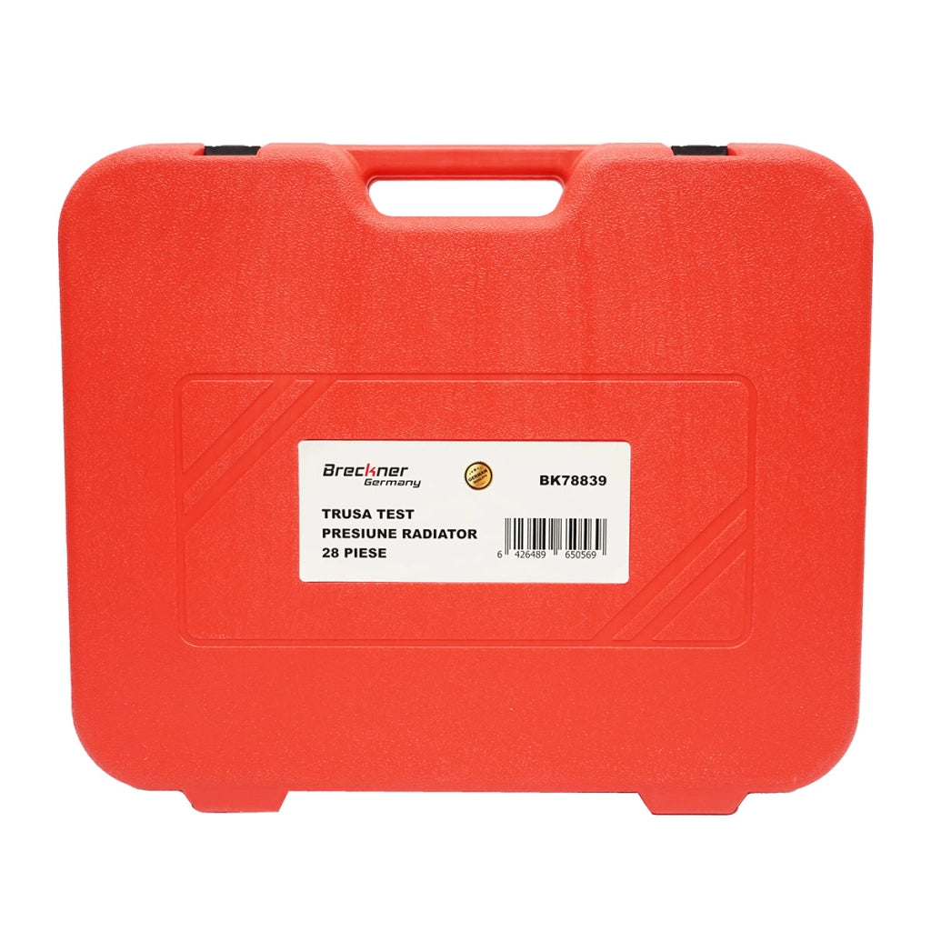Set per testare la pressione del radiatore e del sistema di raffreddamento – 28 pezzi Breckner Germany