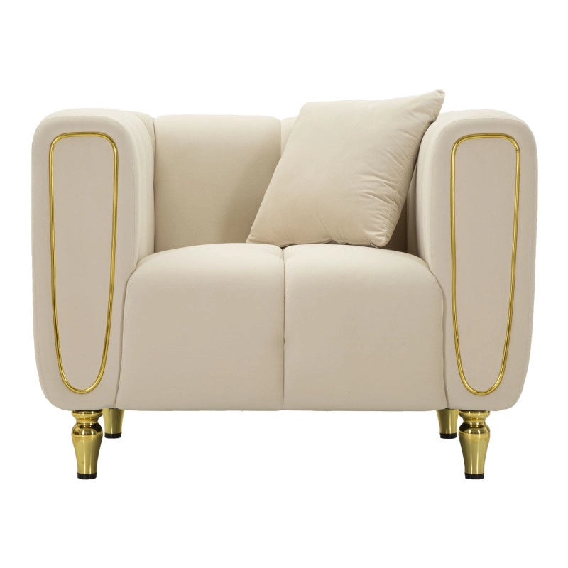 Poltrona Alma Crema Con Cuscino cm 97x81x71