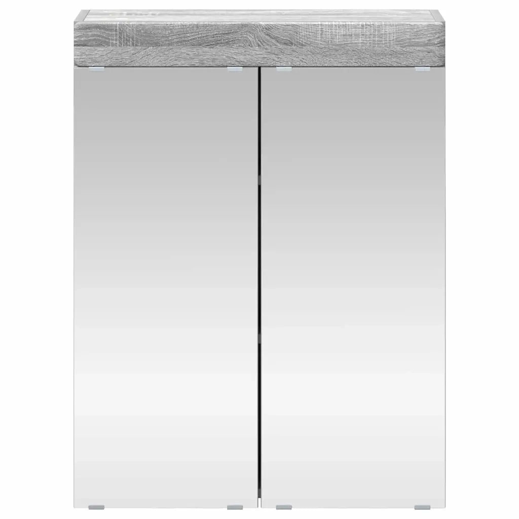 Mobiletto per specchio da Bagno | Armadio da bagno con porta TULUM Grigio Sonoma