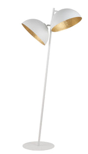 Lampada da terra inclinata Sfera bianco oro 2xE27 Sigma