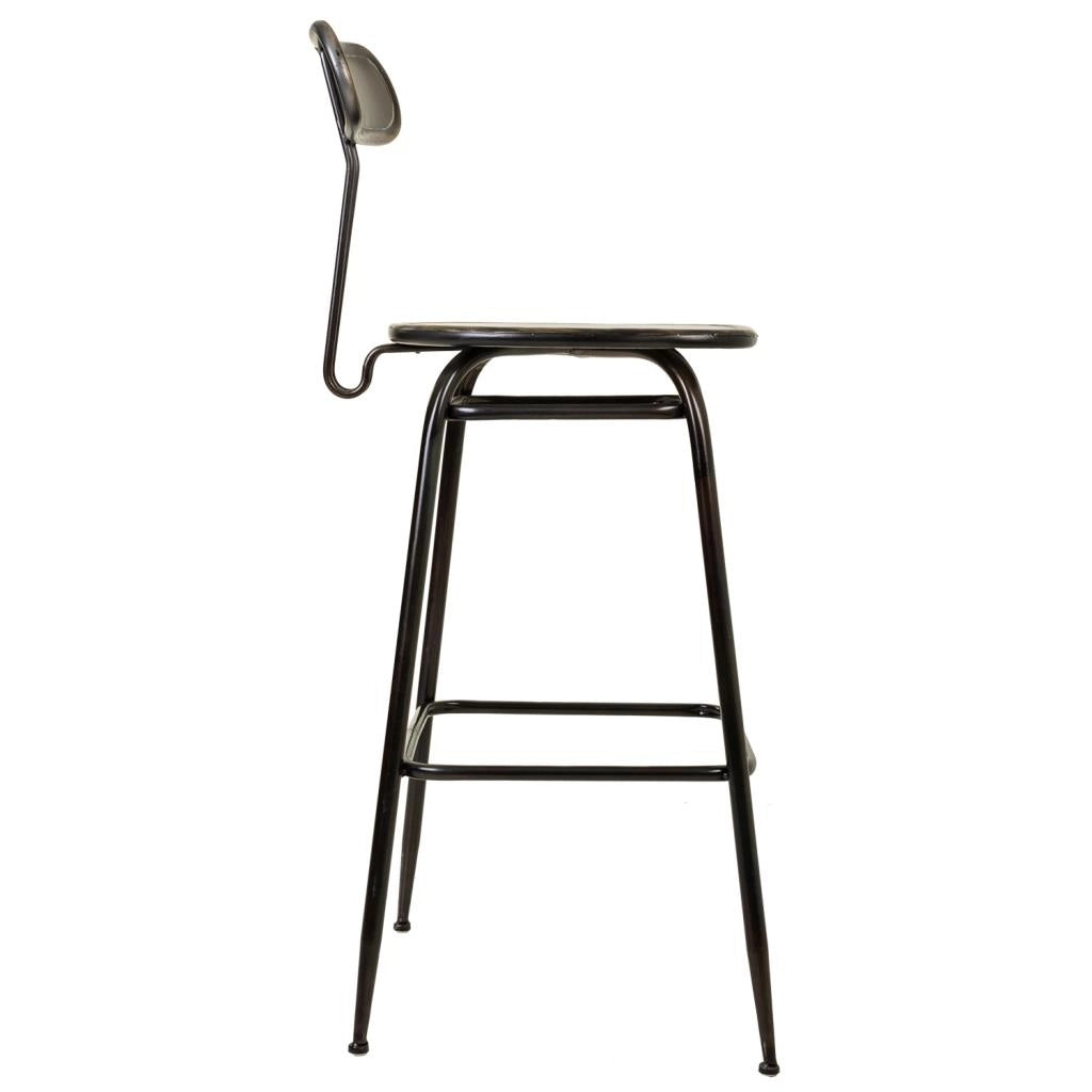 Sgabello in metallo marrone 45x36x106h