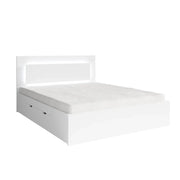 Letto NOFI 140 x 200 cm con doghe e 2 cassetti - bianco