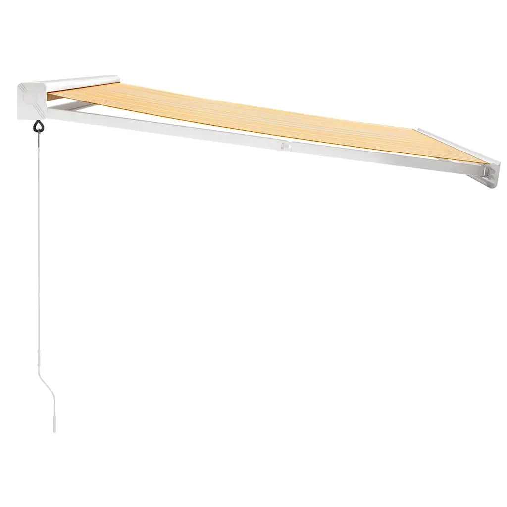 Tenda Retrattile Gialla e Bianca 3,5x2,5 m Tessuto e Alluminio 3154532