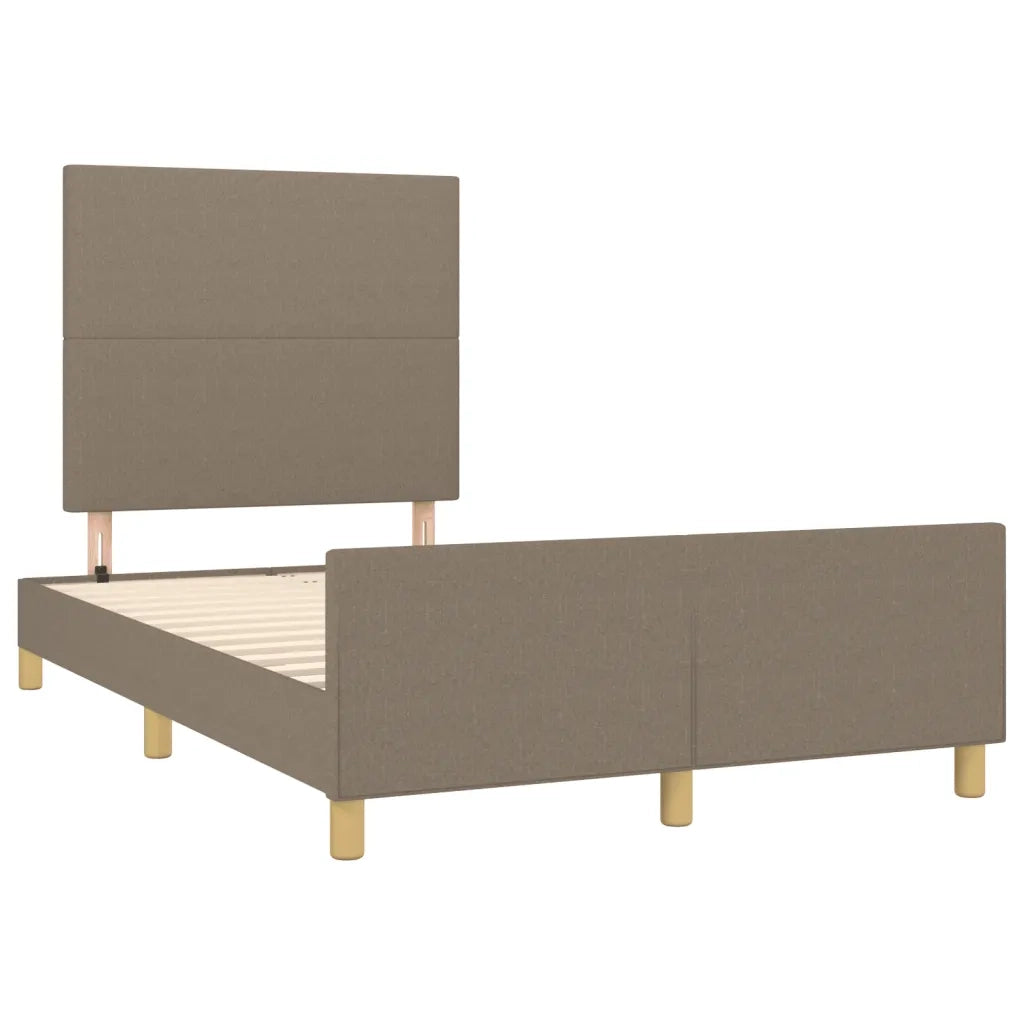 Letto matrimoniale | Letto per adulti | Giroletto senza Materasso Tortora 120x190 cm Tessuto