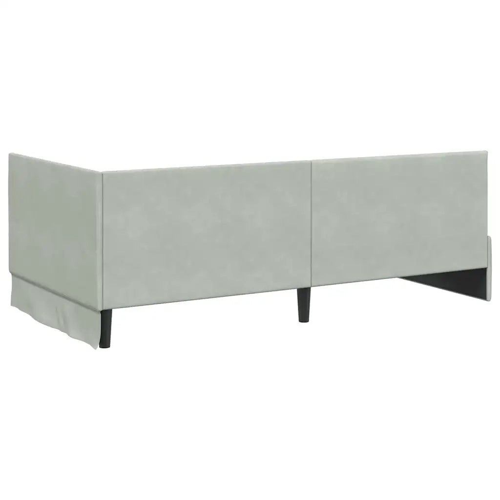 Cornice del letto ad angolo Grigio chiaro 100 cm x 200 cm