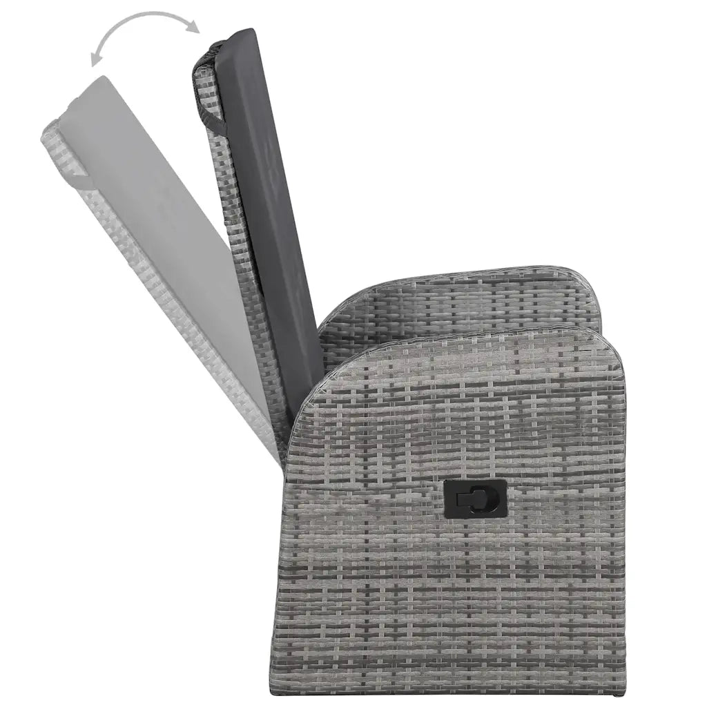 Set da Pranzo da Giardino 7 pz Grigio 3067906