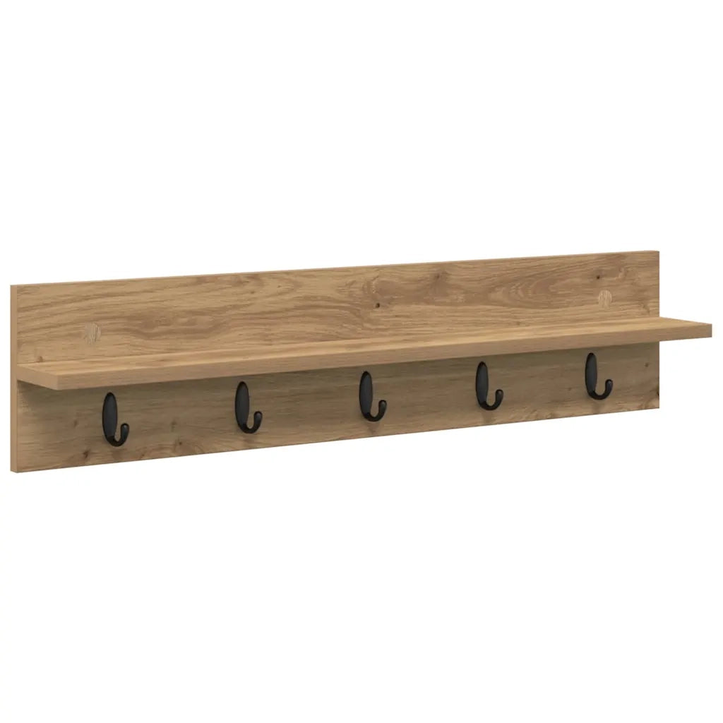 Appendiabiti a muro Rovere artigianale 80 x 10,5 x 18 cm CFW6615400