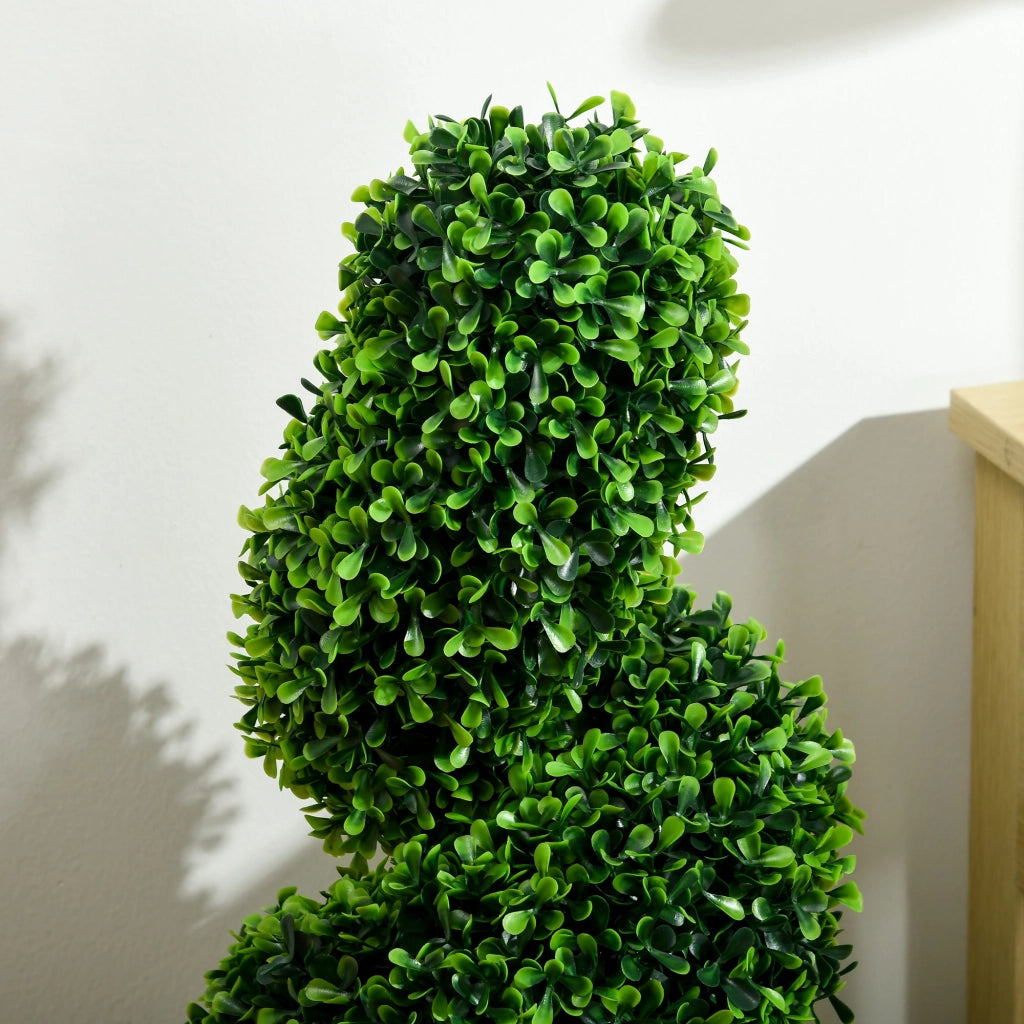 Set Piante Artificiali Buxus Spiraliforme ¨C Minimal ¨C Verde 90 cm