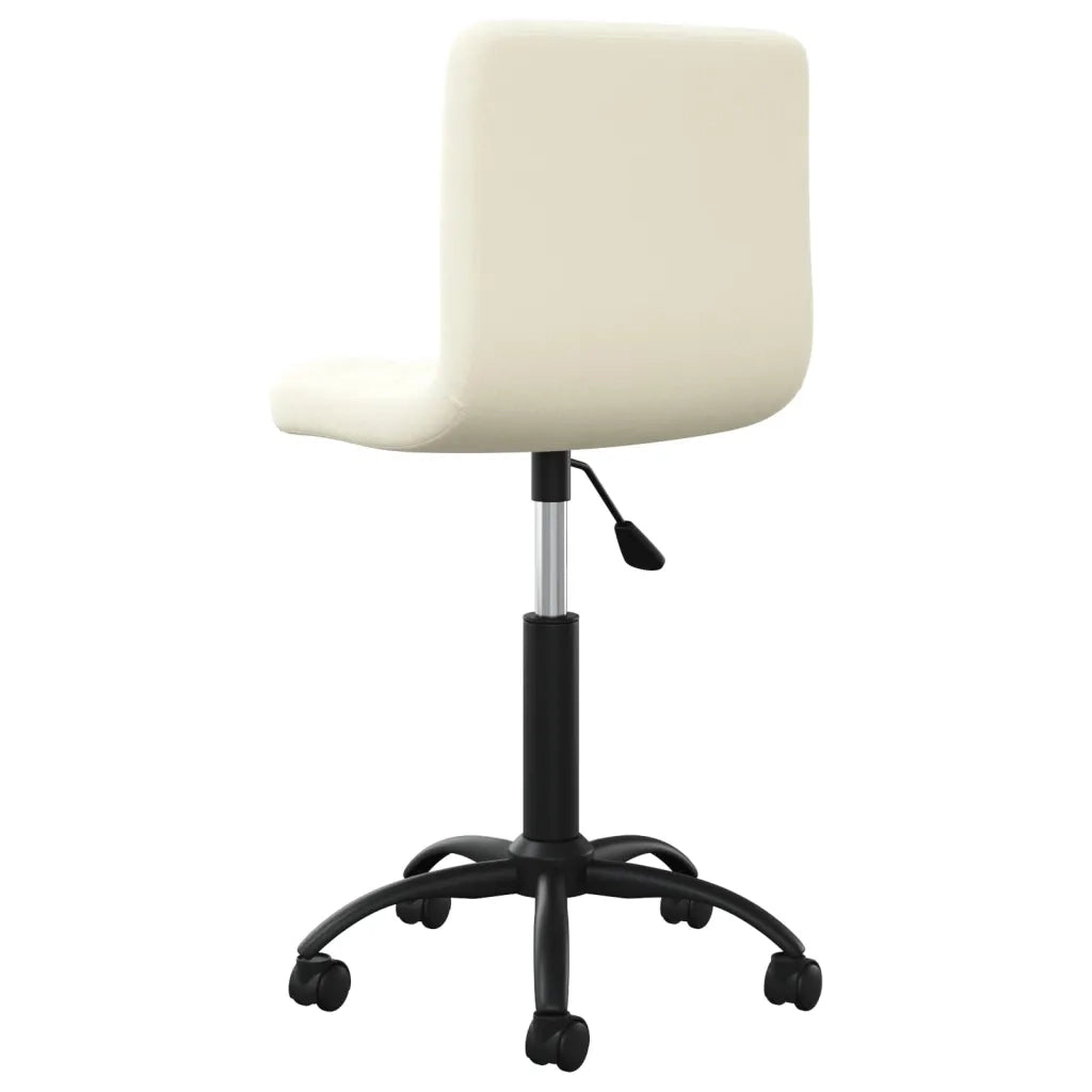 Sedia da Pranzo Girevole Crema in Velluto 3087595