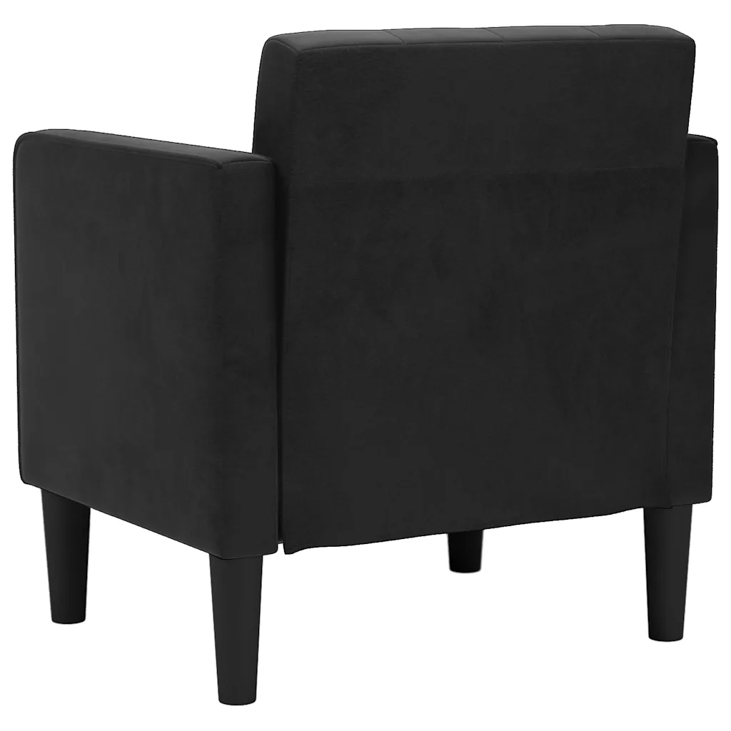 Divano Sedia con Braccioli Nero 53 cm in Velluto 4100557